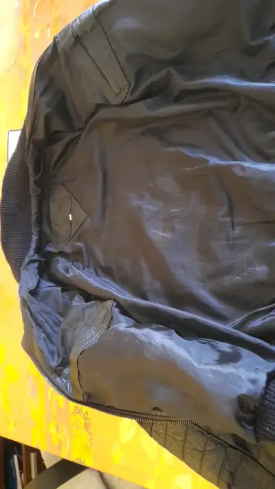 Chaqueta de cuero negra Angelon talla S - miniatura 3