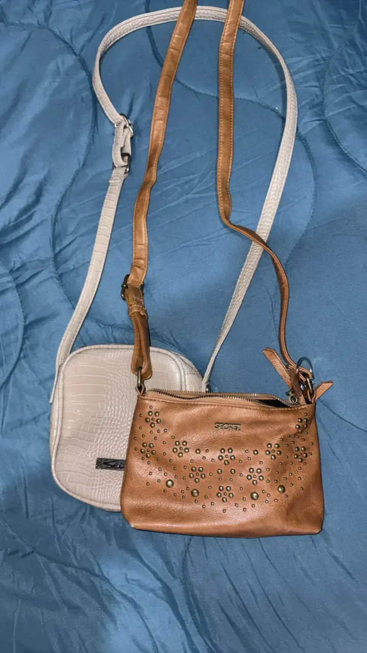 Set de carteras Secret marrón y beige con diseño - 1