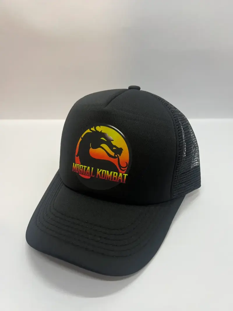 Gorra negra Mortal Kombat con logo - 1