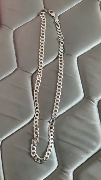 Cadena de plata 70 de largo por 1cm ancho en 100 - miniatura 2