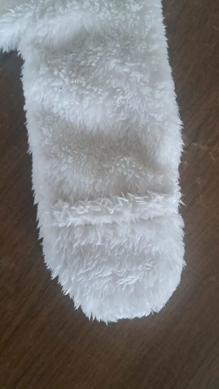 Enterito de bebé polar blanco con capucha - 3