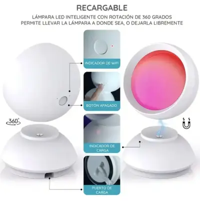 Lámpara LED Inteligente Recargable AK-DECO011 - miniatura 6