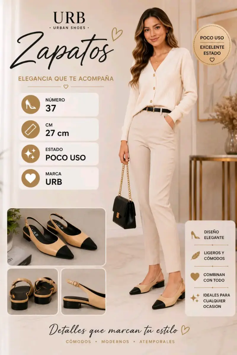 Zapatos URB elegantes poco uso talla 37