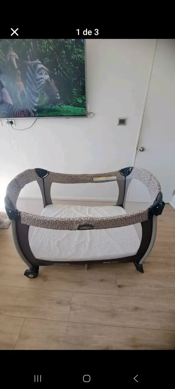 Cuna corral para bebé plegable con ruedas - 2
