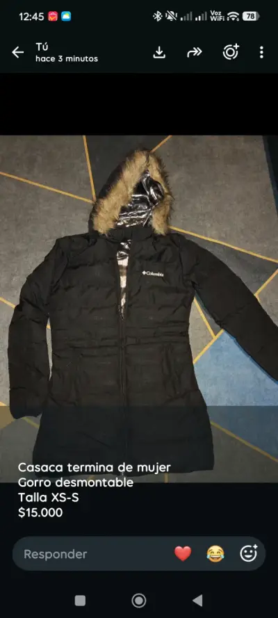 Casaca de mujer Columbia con gorro desmontable - miniatura 1