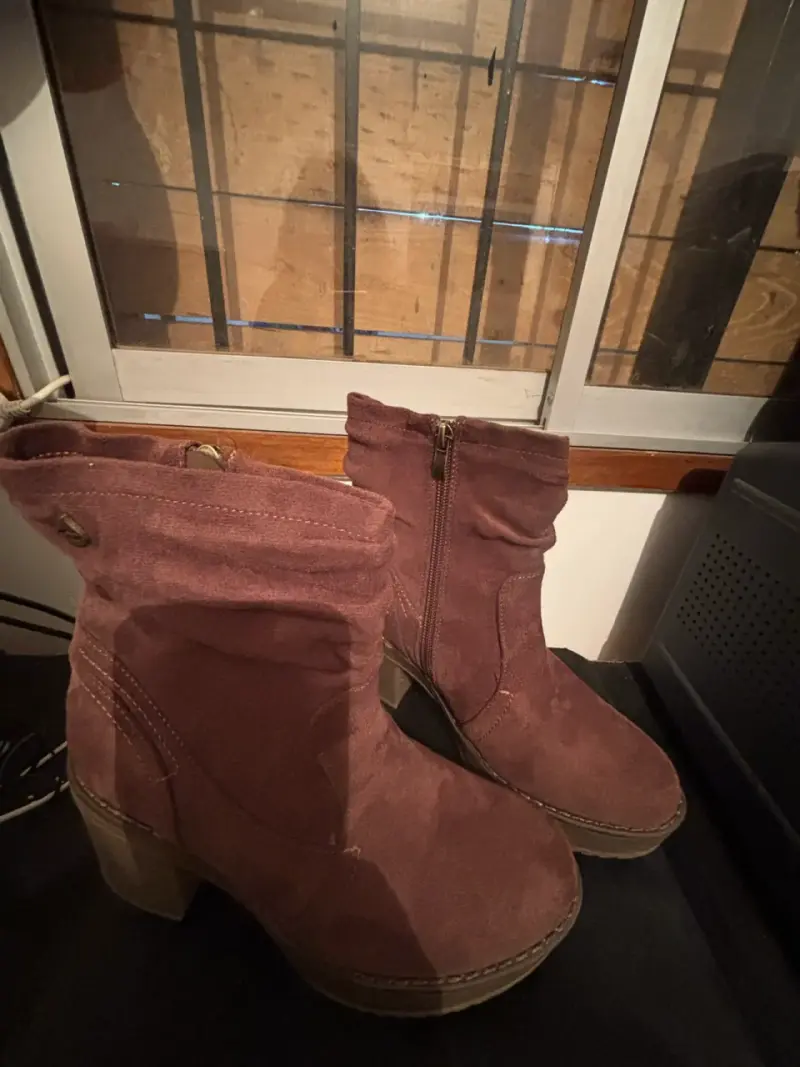 Botines de cuero marrón con plataforma Roteli - 4