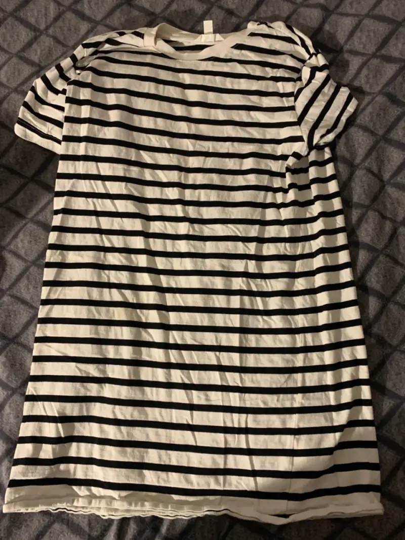 Camisa H&M de rayas blanco y negro talla M - 1