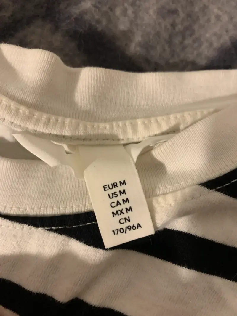 Camisa H&M de rayas blanco y negro talla M - 2