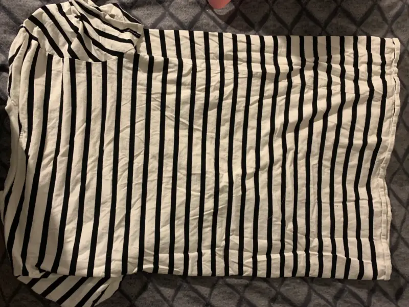 Camisa H&M de rayas blanco y negro talla M - 3