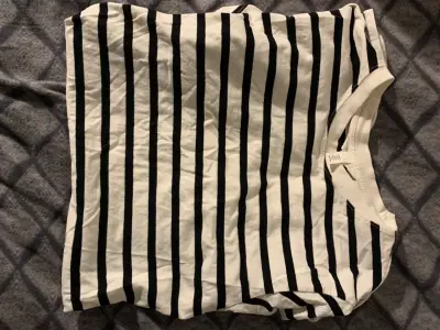 Camisa H&M de rayas blanco y negro talla M - miniatura 4