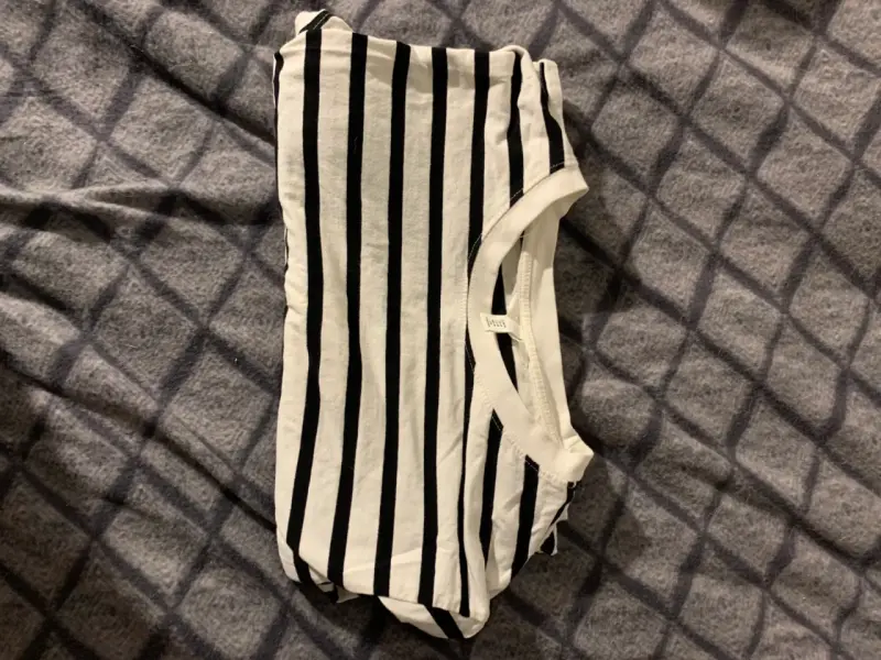 Camisa H&M de rayas blanco y negro talla M - 5