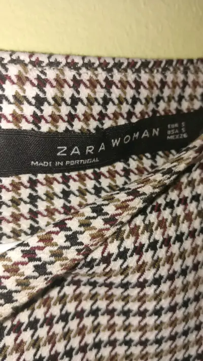 Vestido Zara Woman a cuadros elegante - miniatura 3