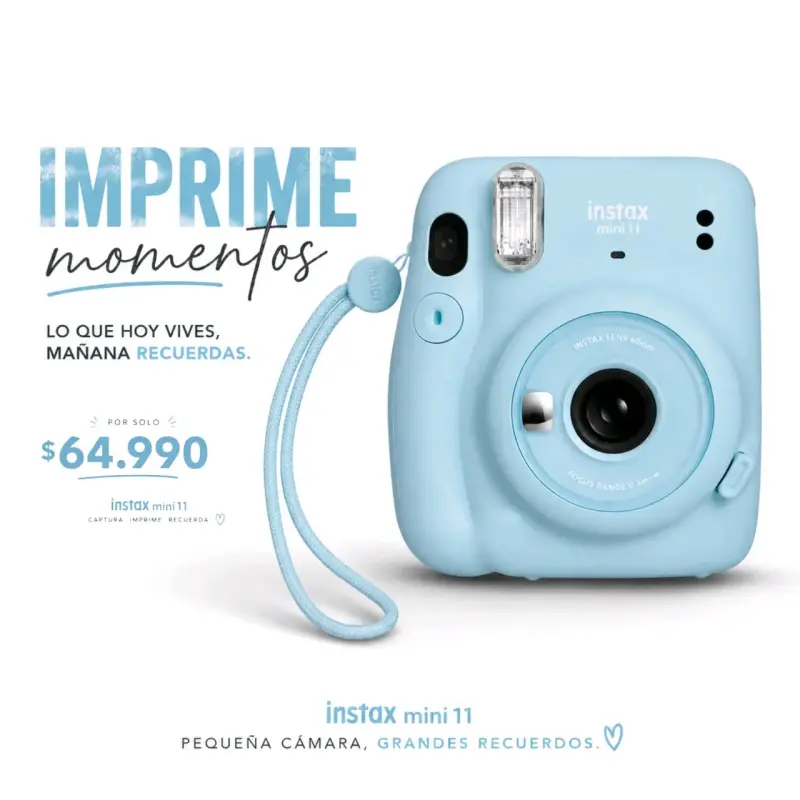 Cámara Instantánea Fujifilm Instax Mini 11 Azul co - 1