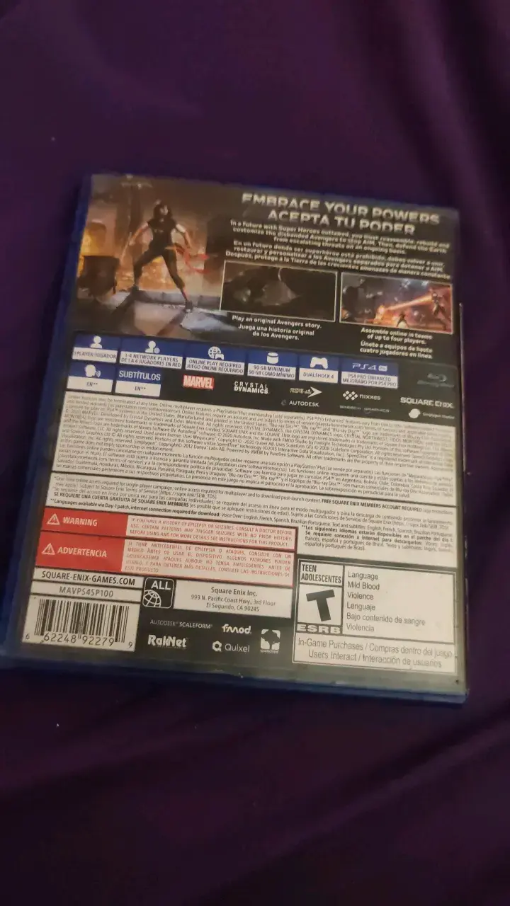Juego PS4 Marvel Avengers en buen estado - 2