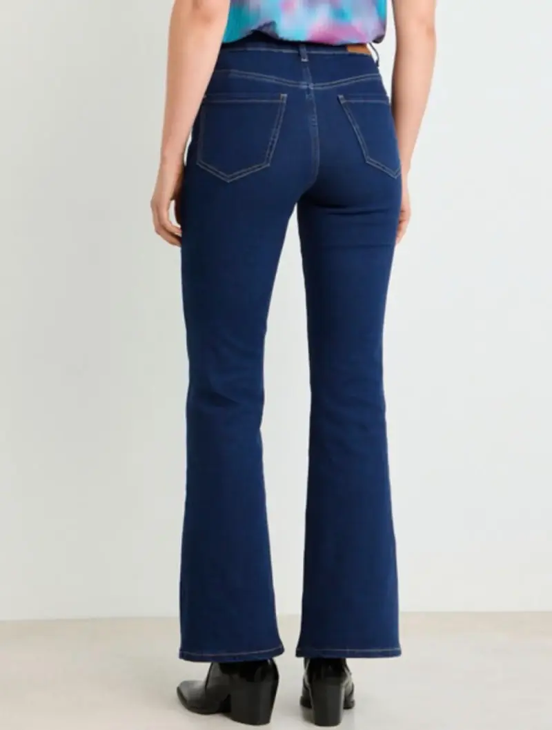 Jeans Flare Azul Oscuro Ash - 4