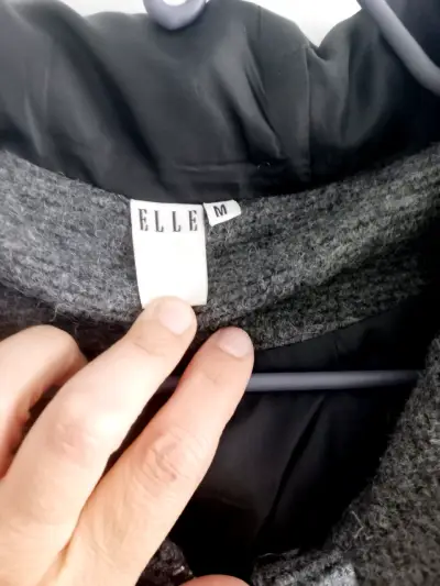 Abrigo gris con capucha Elle para mujer - miniatura 2