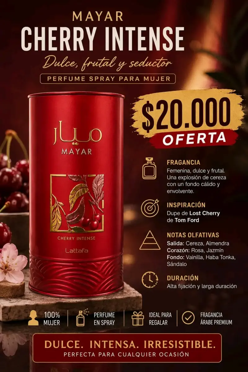 Perfume Mayar Cherry Intense para Mujer