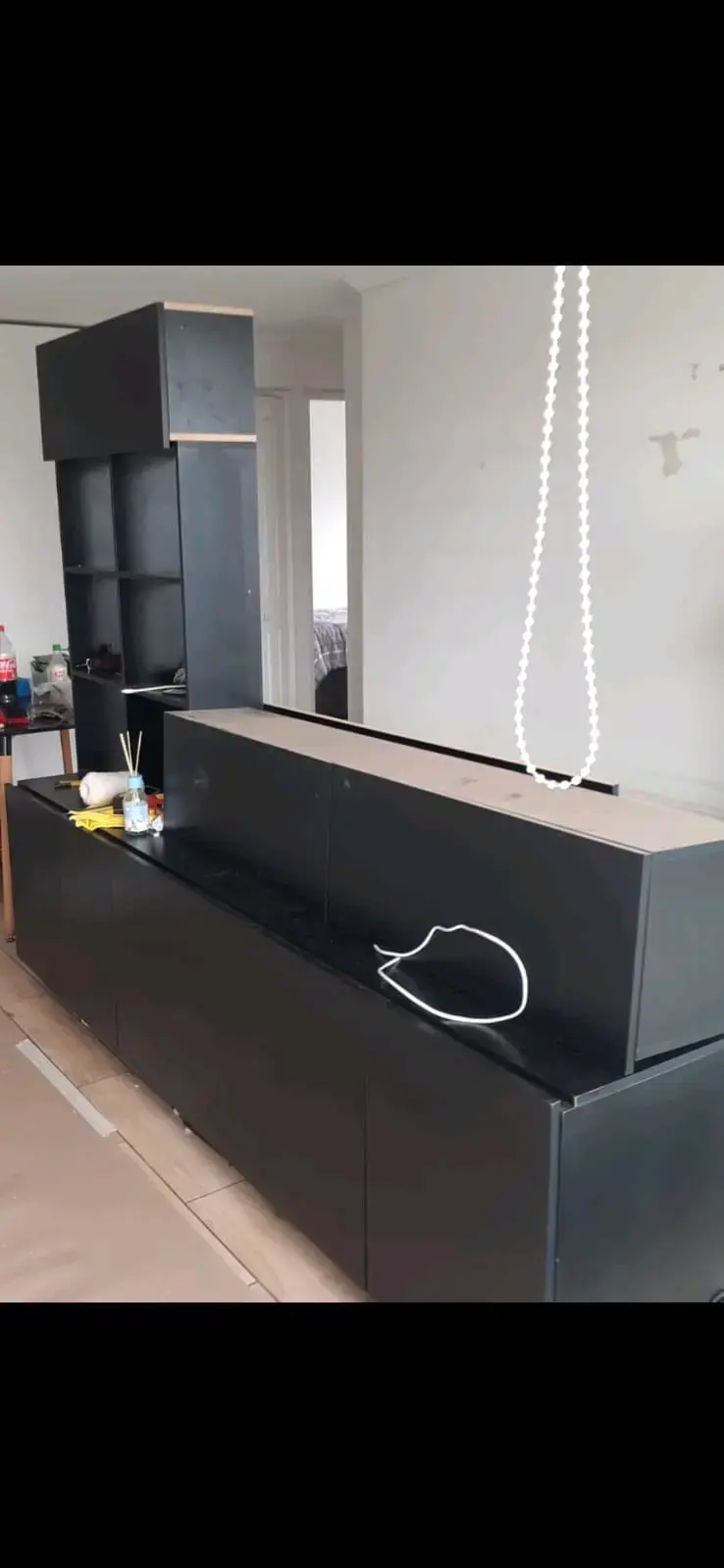 Mueble de Entretenimiento Modular Negro - 3