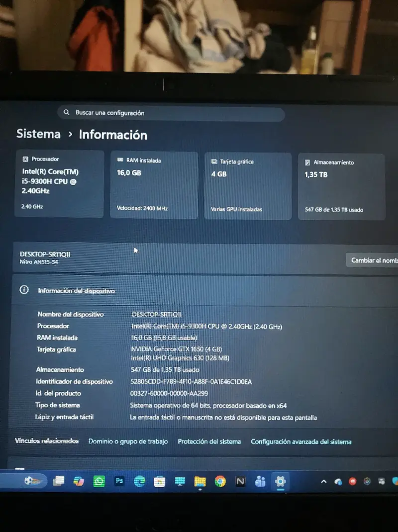 Laptop Acer Nitro 5 con Intel i5 y 16GB RAM - 2