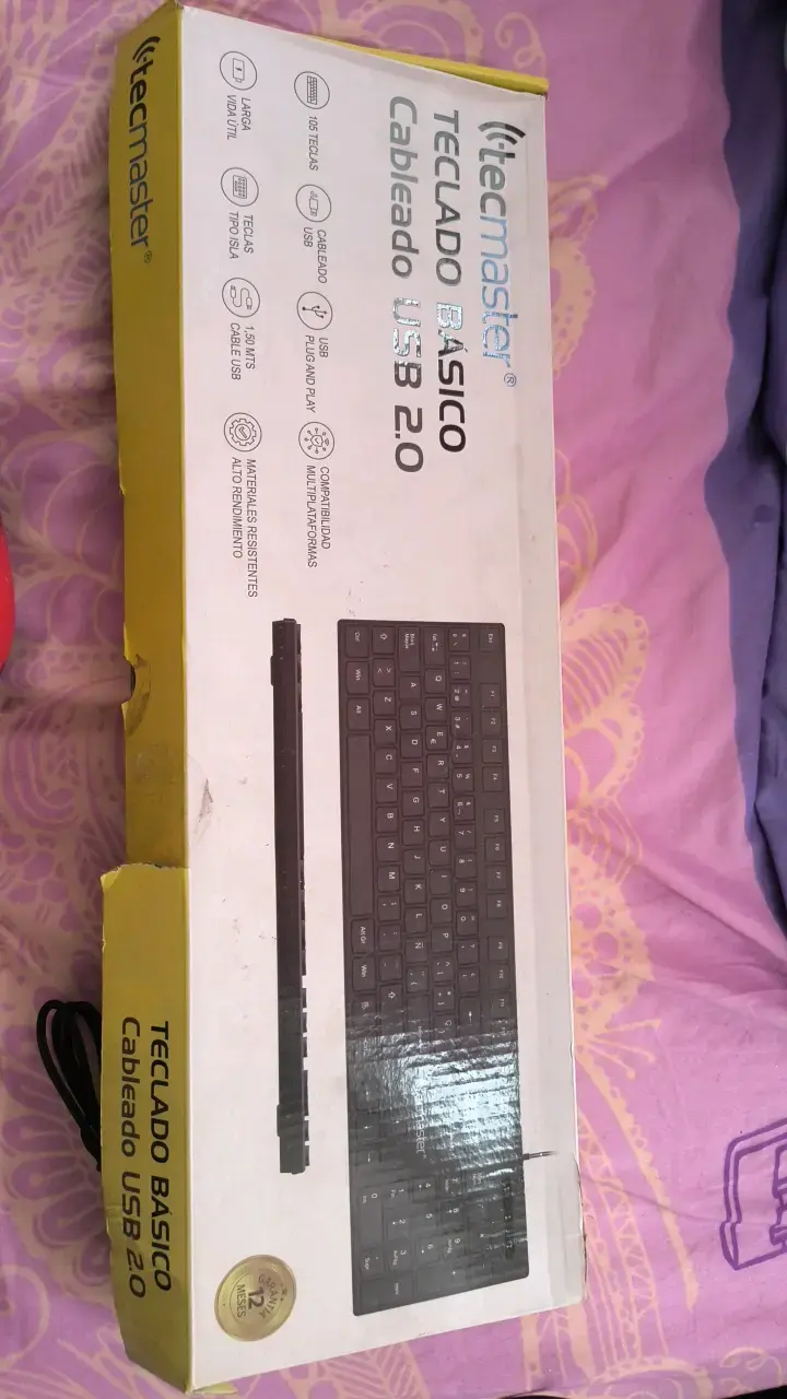 Teclado Básico Tecmaster USB 2.0 Negro