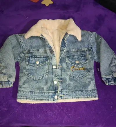 Chaqueta de mezclilla para niño con forro polar - miniatura 1