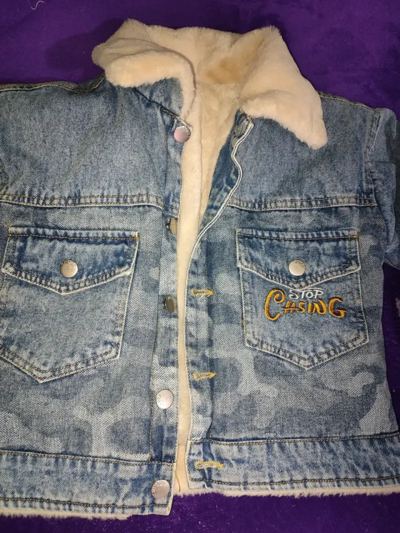 Chaqueta de mezclilla para niño con forro polar - 2