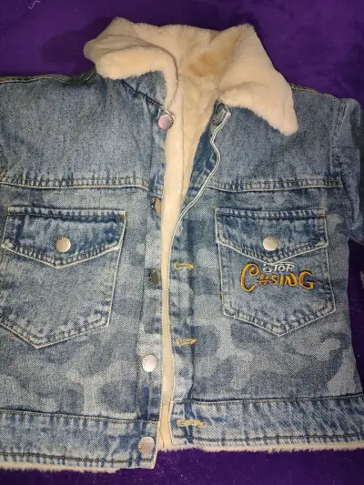 Chaqueta de mezclilla para niño con forro polar - miniatura 2