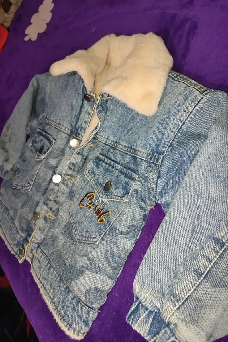Chaqueta de mezclilla para niño con forro polar - 3