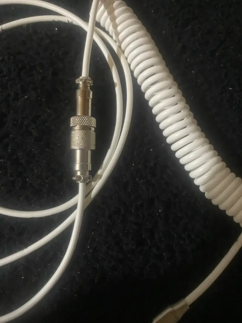 Cable USB C en espiral blanco - 1
