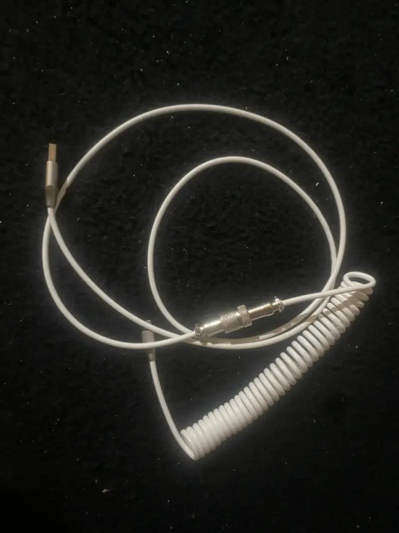 Cable USB C en espiral blanco - 2