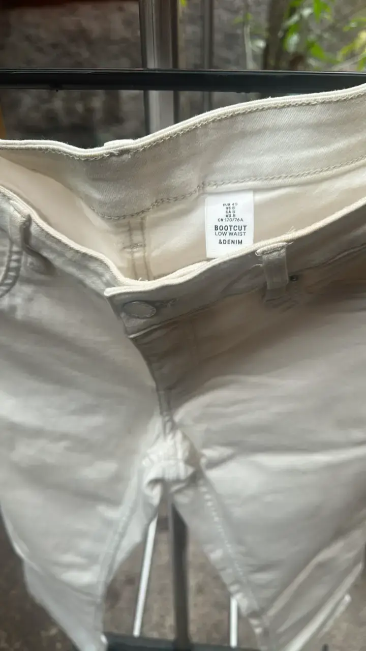 Jeans blancos rectos para mujer - 3