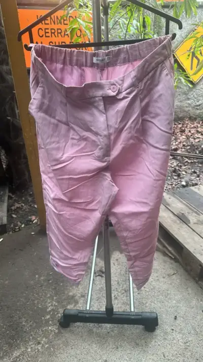 Pantalones rosados de mujer Mango - miniatura 1