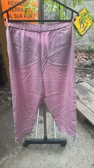 Pantalones rosados de mujer Mango - miniatura 2