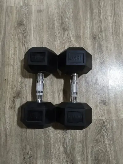 Mancuernas pesas de goma 15 kg HWM - miniatura 2