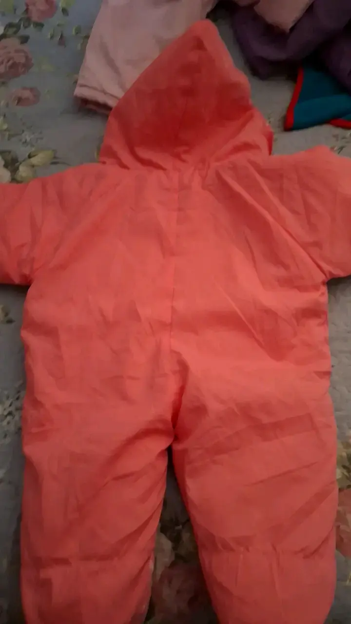 Enterito de invierno para bebé color coral - 3