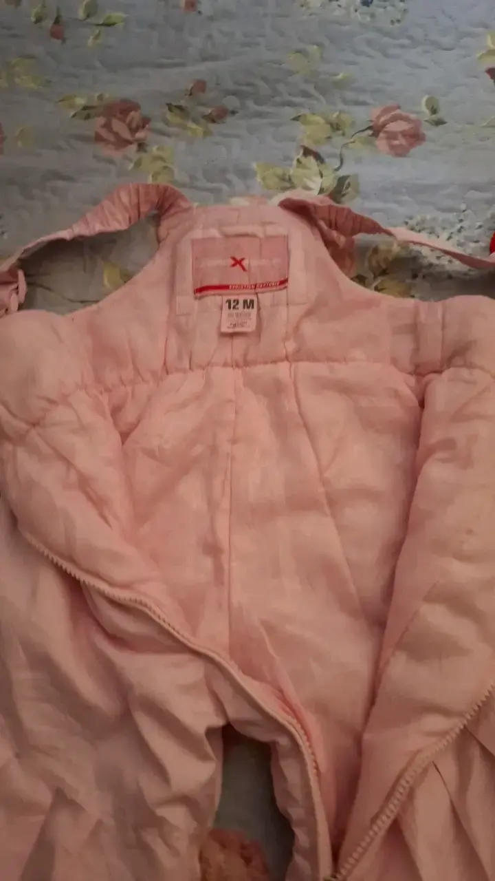 Enterito de nieve rosado para bebé 12M - 2