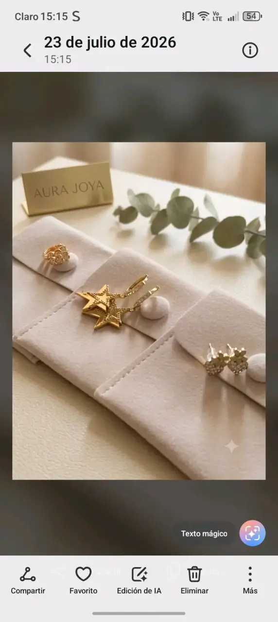 Aros doble baño de oro 18k - 5