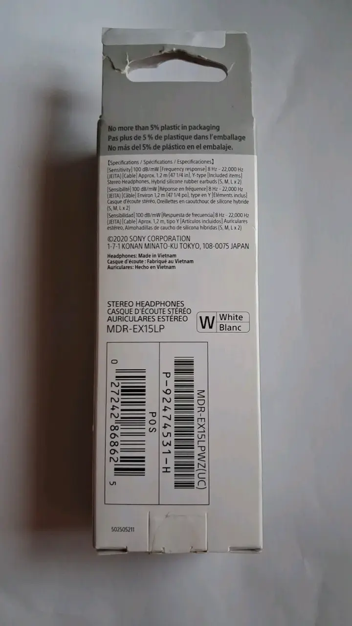Auriculares Sony MDR-EX15LP con Aislamiento de Ruido - 2
