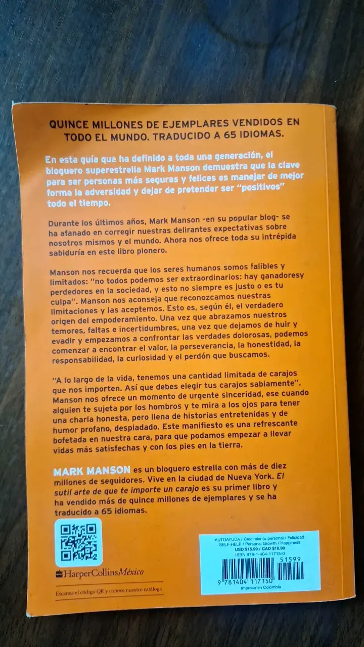 Libro 'El Sutil Arte de que te Importe un Carajo' - 2