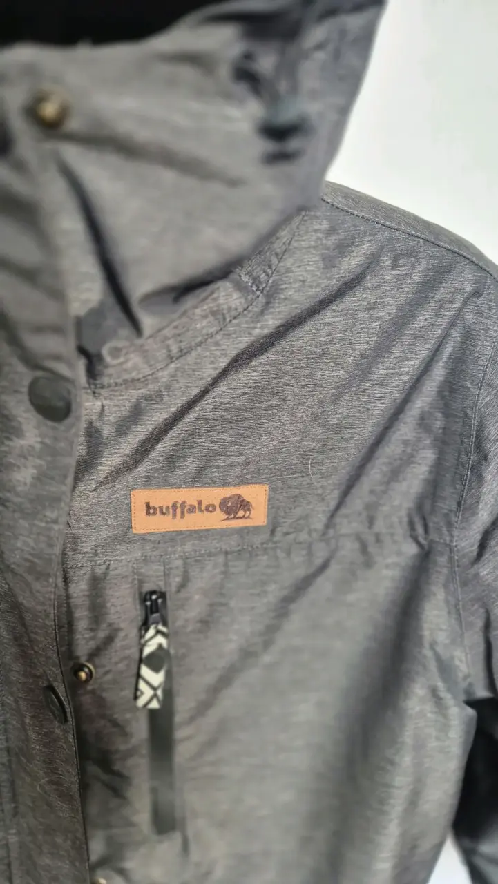 Chaqueta de invierno gris con capucha Buffalo - 3