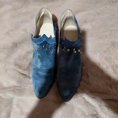 Botines de Mujer Azul Bruno Rossi Talla 40 - miniatura 1