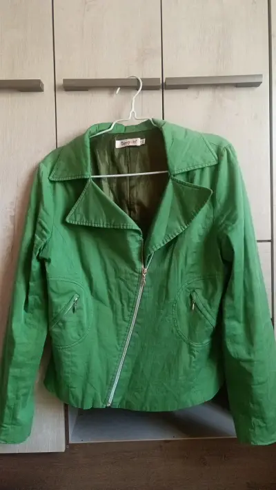 Chaqueta verde mujer Sunny Girl con cierre - miniatura 1