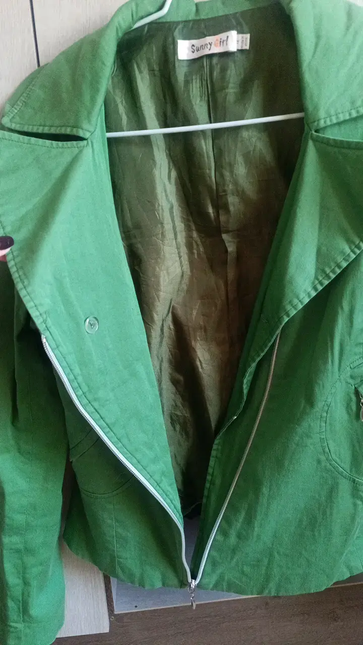 Chaqueta verde mujer Sunny Girl con cierre - 3
