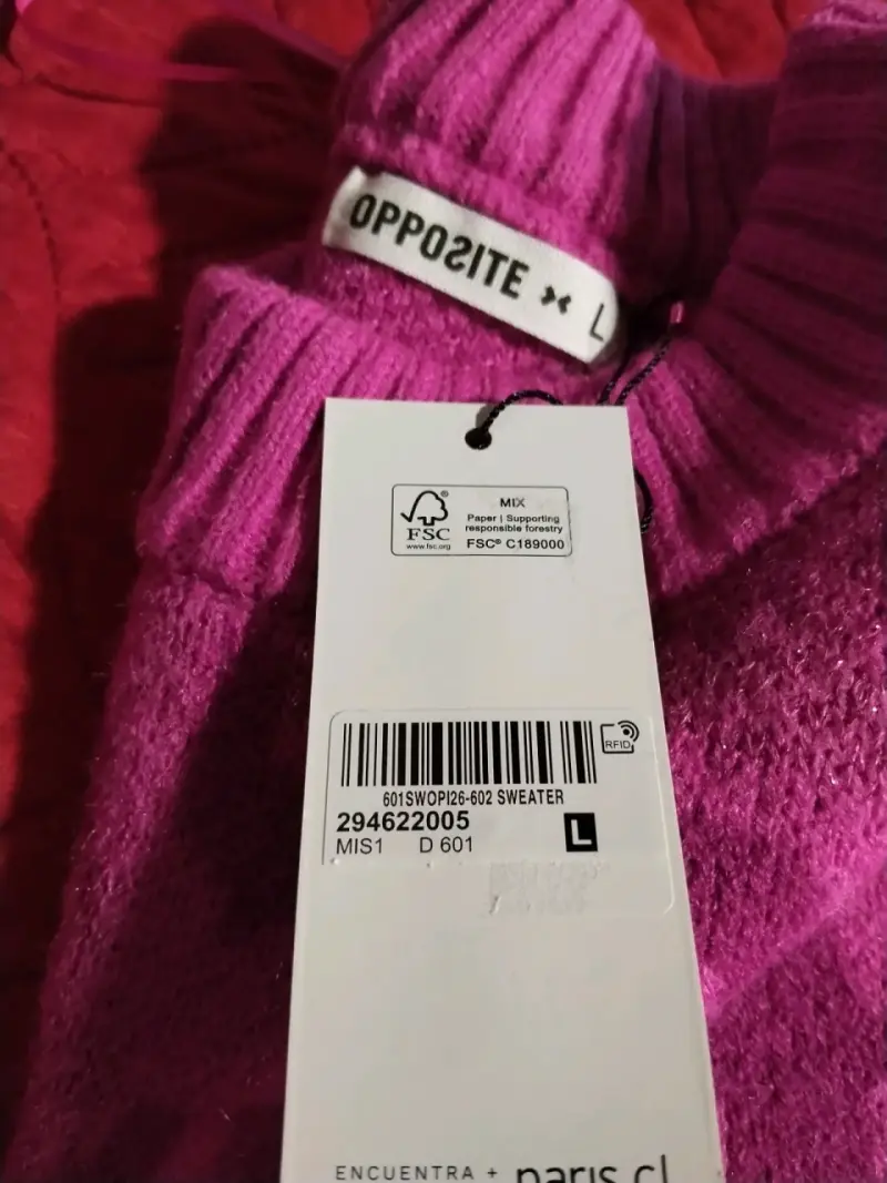 Suéter rosa estampado leopardo para mujer - 2