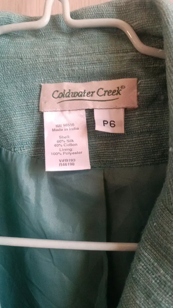 Blazer verde de lino y seda Coldwater Creek - 2