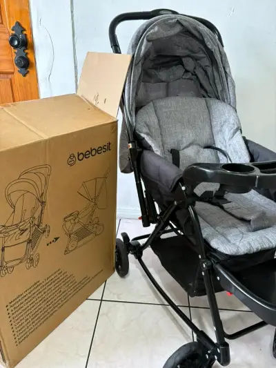 Coche Cuna Balancín Bebesit SX Gris - miniatura 1
