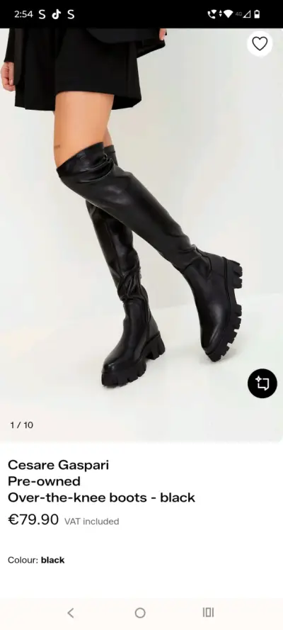 Botas negras sobre la rodilla Cesare Gaspari - miniatura 2
