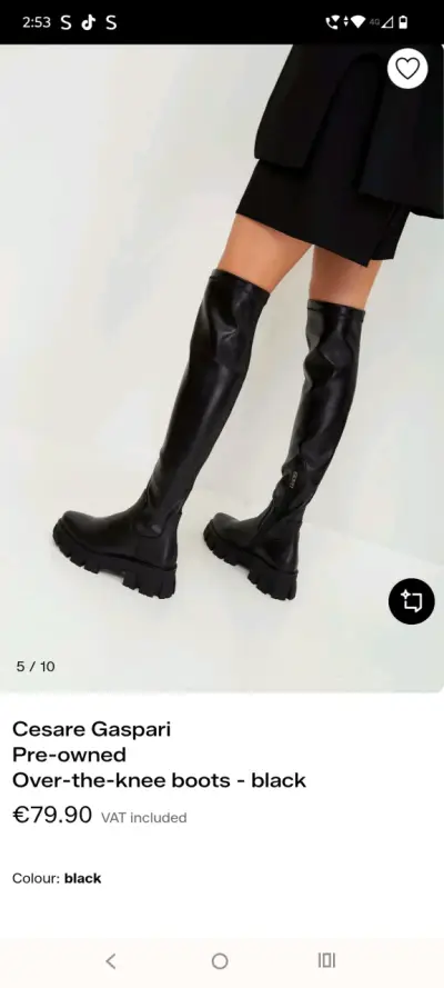 Botas negras sobre la rodilla Cesare Gaspari - miniatura 3