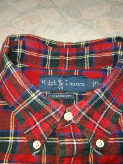 Camisa de cuadros Ralph Lauren roja - miniatura 2