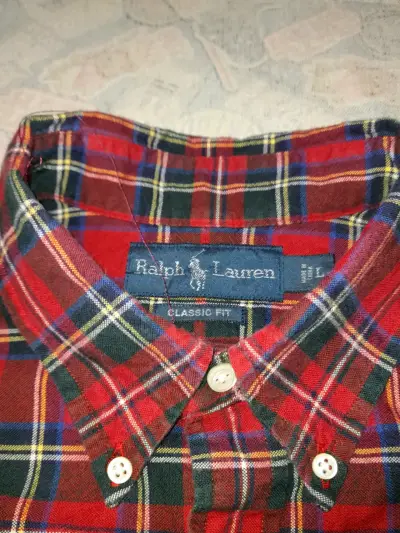 Camisa de cuadros Ralph Lauren roja - miniatura 3